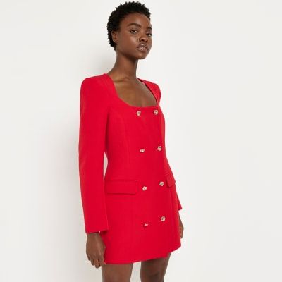 red blazer dress